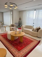 فرش سلطان آباد لاکی ۱۲۰۰ شانه دستبافت‌گونه دیناز - Image 7