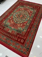 فرش قجری لاکی سبز