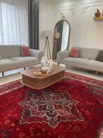 خرید فرش هریس لاکی سبز تهران آوانگارد با نخ اکریلیک