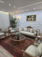 فرش ۱۵۰۰ شانه قجری لاکی سبز محتشم - Image 8