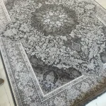 فرش ۱۲۰۰ شانه اکریلیک طوسی فیلی کاشان