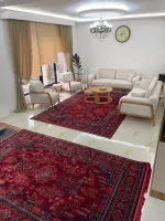 فرش ترنج لاکی سرمه ای 1200شانه آوانگارد