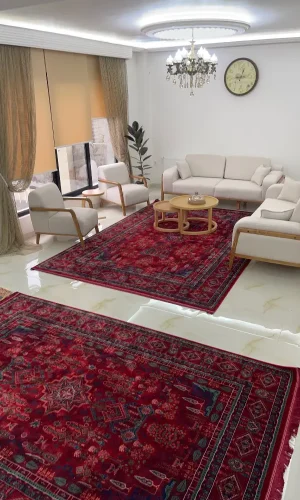 فرش ترنج لاکی سرمه ای 1200شانه آوانگارد