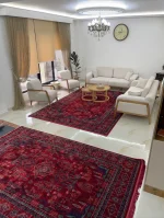 فرش ترنج لاکی سرمه ای